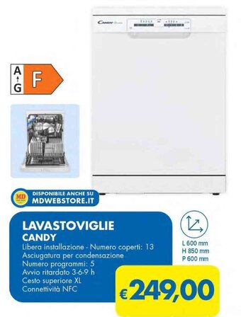 MD Discount LAVASTOVIGLIE CANDY offerta