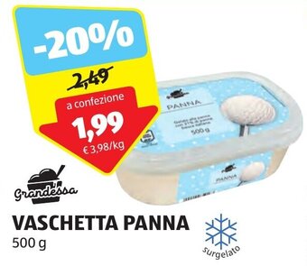 ALDI Grandessa VASCHETTA PANNA 500 g offerta