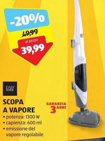 ALDI EASY HOME SCOPA A VAPORE offerta