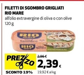 Coop Rio mare filetti di sgombro grigliati offerta