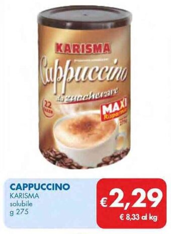 MD Discount CAPPUCCINO KARISMA solubile g 275 offerta