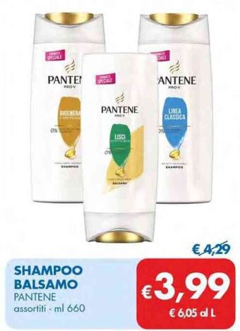 MD Discount SHAMPOO BALSAMO PANTENE assortiti- ml 660 offerta