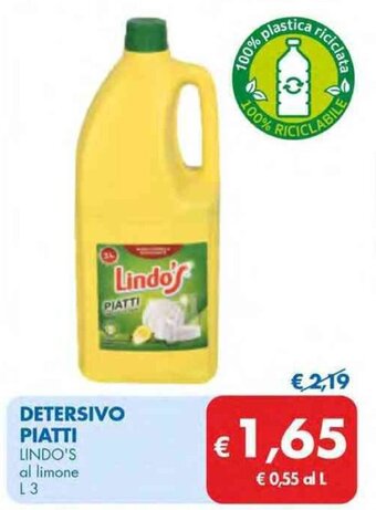 DETERSIVO PIATTI LINDO'S al limone L 3