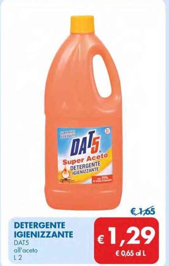 MD Discount DETERGENTE IGIENIZZANTE DAT 5 all' aceto L 2 offerta