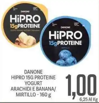 Supermercati Piccolo Danone Hipro 15g Proteine Yogurt Arachidi e Banana/ Mirtillo 160g offerta