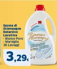 Spuma di sciampagna detersivo lavatrice