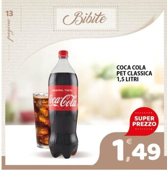 Premium Supermercati COCA COLA PET CLASSICA 1,5 LITRI offerta