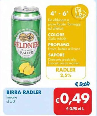MD Discount BIRRA RADLER limone cl 50 offerta