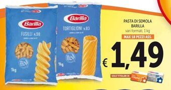Spazio Conad PASTA DI SEMOLA BARILLA 1 kg offerta