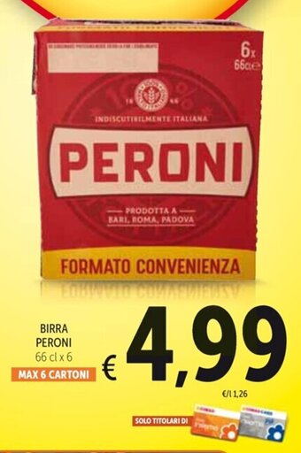 Spazio Conad BIRRA PERONI 66 cl x 6 offerta