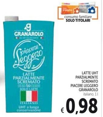 Spazio Conad LATTE UHT PARZIALMENTE SCREMATO PIACERE LEGGERO 1 l offerta