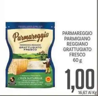 Supermercati Piccolo Parmareggio Parmigiano Reggiano Grattugiato Fresco 60g offerta