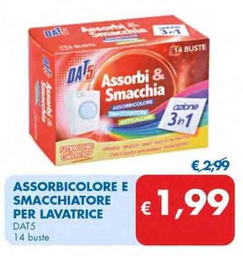 MD Discount ASSORBICOLORE E SMACCHIATORE PER LAVATRICE DAT5 14 buste offerta