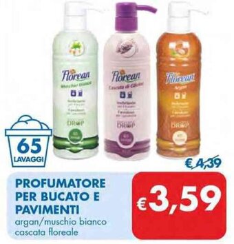 MD Discount PROFUMATORE PER BUCATO E PAVIMENTI argan/muschio bianco cascata floreale offerta