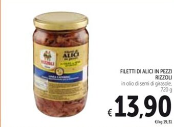 Spazio Conad FILETTI DI ALICI IN PEZZI RIZZOLI 720 g offerta