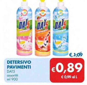 MD Discount DETERSIVO PAVIMENTI DAT5 assortiti ml 900 offerta