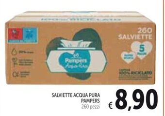 Spazio Conad SALVIETTE ACQUA PURA PAMPERS 260 pezzi offerta