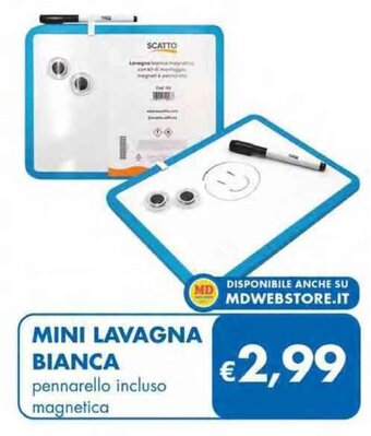 MD Discount MINI LAVAGNA BIANCA pennarello incluso magnetica offerta