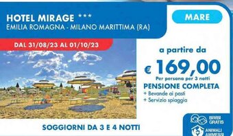 MD Discount HOTEL MIRAGE EMILIA ROMAGNA - MILANO MARITTIMA (RA) offerta