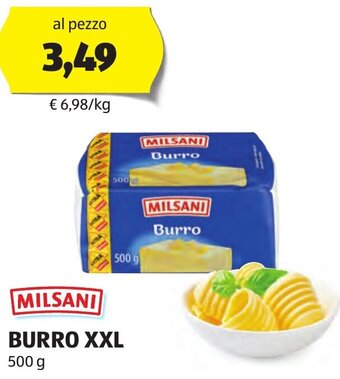 ALDI MILSANI BURRO XXL 500 g offerta