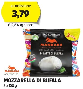 ALDI MOZZARELLA DI BUFALA 3x100 g offerta