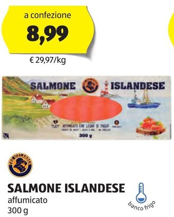 ALDI SALMONE ISLANDESE affumicato 300 g offerta