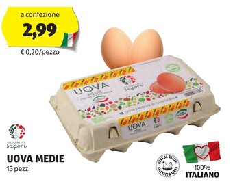 ALDI UOVA MEDIE 15 pezzi offerta