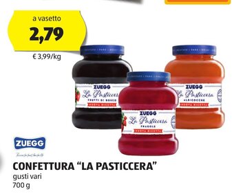 ALDI CONFETTURA "LA PASTICCERA" gusti vari 700 g offerta