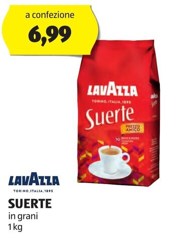 ALDI LAVAZZA SUERTE in grani 1 kg offerta
