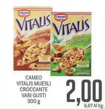 Supermercati Piccolo Cameo Vitalis Muesli Croccante 300g offerta