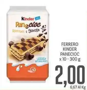 Supermercati Piccolo Ferrero Kinder Panecioc x 10 300g offerta