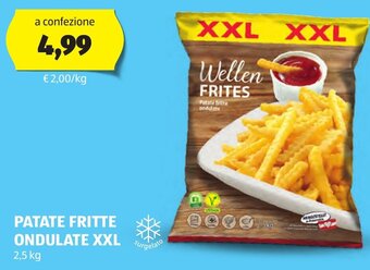 ALDI PATATE FRITTE ONDULATE XXL 2,5 kg offerta