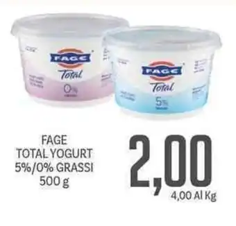 Supermercati Piccolo Fage Total Yogurt 5%/0% Grassi 500g offerta