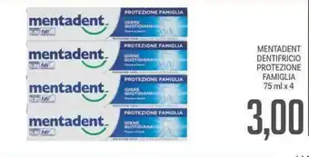 Supermercati Piccolo Mentadent Dentifricio Protezione Famiglia 75ml x 4 offerta
