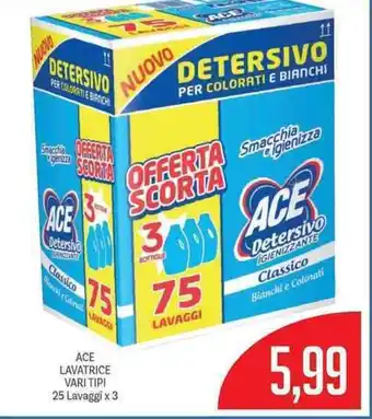 Supermercati Piccolo Ace Lavatrice 25 Lavaggi x 3 offerta