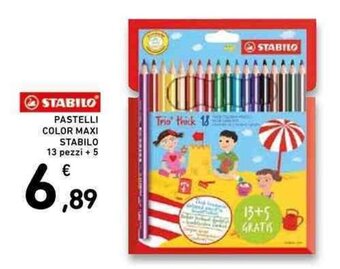 Conad PASTELLI COLOR MAXI STABILO 13 pezzi + 5 offerta