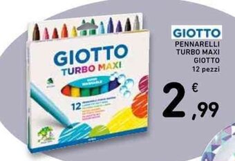 Conad PENNARELLI TURBO MAXI GIOTTO 12 pezzi offerta