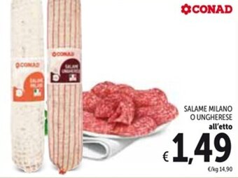 Spazio Conad SALAME MILANO O UNGHERESE offerta