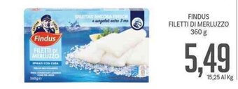 Supermercati Piccolo Findus Filetti di Merluzzo 360g offerta