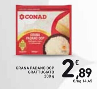 Spazio Conad GRANA PADANO DOP GRATTUGIATO 200 g offerta