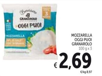 Spazio Conad MOZZARELLA OGGI PUOI GRANAROLO 100 g x 3 offerta
