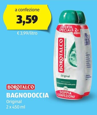 ALDI BOROTALCO BAGNODOCCIA Original 2x450 ml offerta