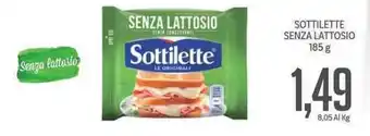 Supermercati Piccolo Sottilette Senza Lattosio 185g offerta