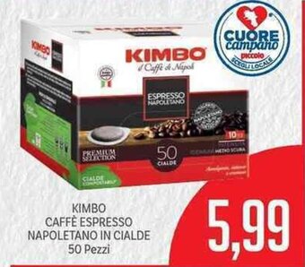 Supermercati Piccolo Kimbo Caffè Espresso Napoletano in Cialde 50 pezzi offerta