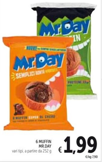 Spazio Conad 6 MUFFIN MR.DAY vari tipi, a partire da 252 g offerta