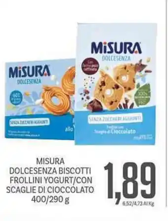 Supermercati Piccolo Misura Dolcesenza Biscotti 400/290g offerta