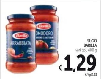 Spazio Conad SUGO BARILLA vari tipi, 400 g offerta