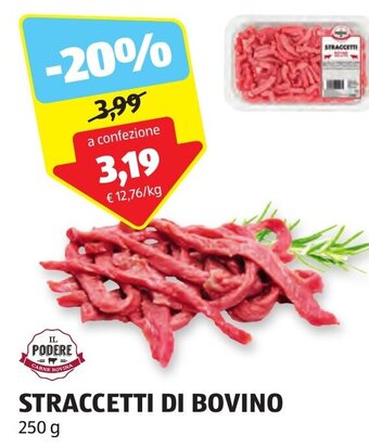 ALDI STRACCETTI DI BOVINO 250 g offerta