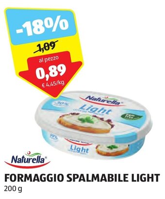 ALDI Naturella FORMAGGIO SPALMABILE LIGHT 200 g offerta