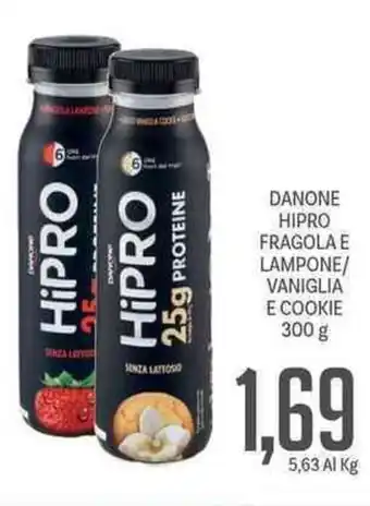 Supermercati Piccolo Danone Hipro Fragola e Lampone/Vaniglia e Cookie 300g offerta